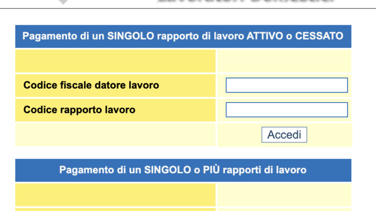 Contributi Inps lavoro domestico